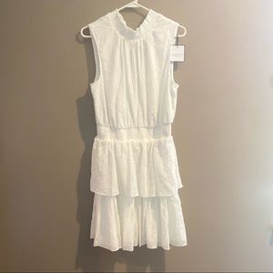 NWT Laundry by Shelli Segal Sleeveless White Dress